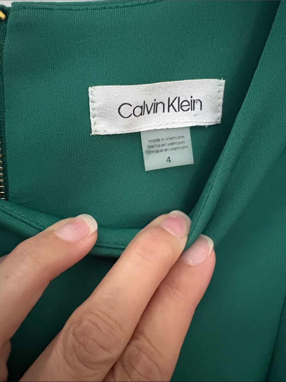 Calvin Klein Emerald Green Midi Sheath Dress - Picture 2 of 4